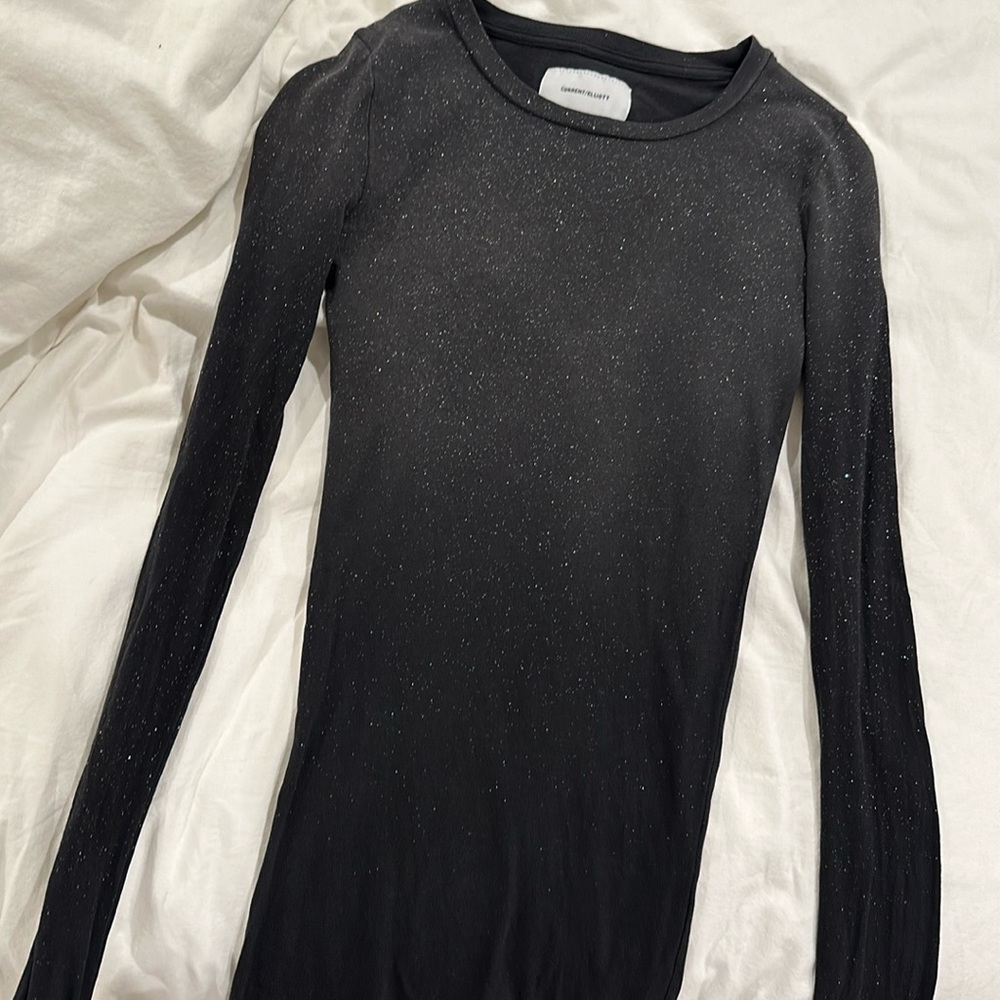 Current / Elliot Sparkly Ombré Long Sleeve